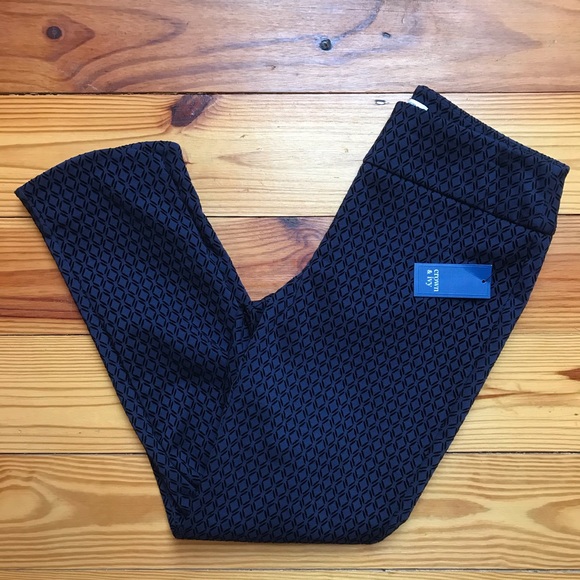 Crown & Ivy Navy Black Velvet Work Pants, NWT, 2 - Picture 12 of 13